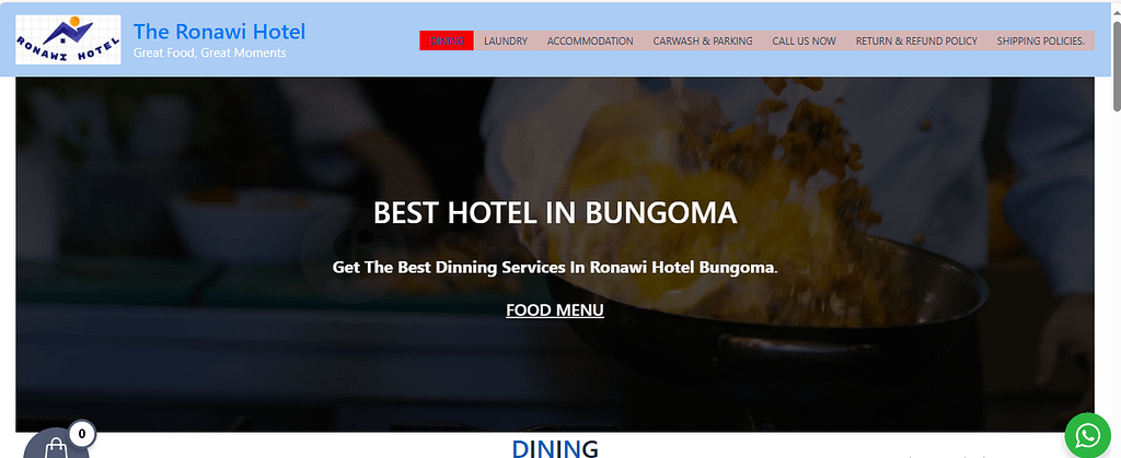 HOTEL WEBSITE IN KENYA BUILT BY ROCKET HOST
